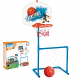 Set sportiv pentru copii Woopie 2‑în‑1 – coș de baschet și poartă de fotbal cu minge