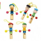 Fluier din lemn în formă de omuleț