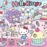 Puzzle Descoperă lumea Hello Kitty 300 de piese