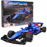 Set de construcție mașină F1 cu telecomandă, albastru, 1065 piese