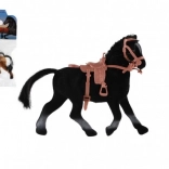 Cal de jucărie cu material plușat și șa