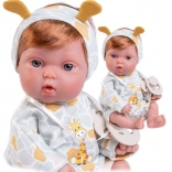 Păpușă realistă bebeluș Picolín cu costumul de girafă 21 cm