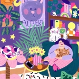 Puzzle Iubitoare de pisici 1000 piese