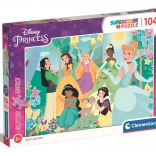 Clementoni puzzle sclipitoare Disney prințese în grădină 104 piese