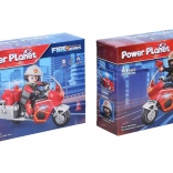 Figurină Pompier pe Motocicletă Set de Construcție
