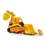 Buldozer deluxe cu lumini și sunete, cu figurină – PATRULA CĂȚELUȘILOR RUBBLE ȘI ECHIPA LUI