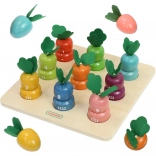 Tablă educațională din lemn Ferma de legume 1–9 MASTERKIDZ