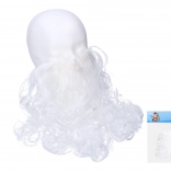 Barbă artificială albă pentru costum de Moș Nicolae, vrăjitor sau bunic