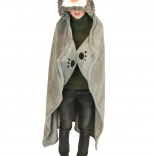 Cozy Noxxiez pătură călduroasă pentru copii cu glugă pinguin