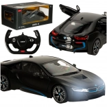Rastar 71010 BMW i8 mașină cu telecomandă 1:14 uși deschizibile negru