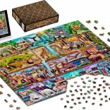 Puzzle din lemn WOODEN CITY Regatul uimitor al animalelor, 4000 piese