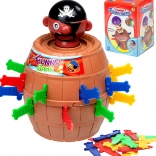 Joc de îndemânare Pirații nebuni în butoi 9 × 9 × 12,5 cm