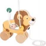 SMALL FOOT leu din lemn de tras cu labirint