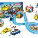 pistă auto carrera first patrula cățelușilor 2,9 m set chase și rubble
