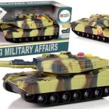 Tanc militar 1:32 camuflaj maro cu sunete și lumini