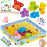 Joc de pescuit magnetic din lemn TOOKY TOY pentru copii