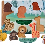 Puzzle 3D din lemn Animale Safari