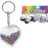 Breloc din acril cu sclipici – inimă