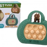 Consolă de joc Pop it dinozaur cu 4 moduri de joc – verde