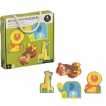 Petite Collage Primul Puzzle Pui Safari