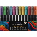 Markere acrilice metalice 12 buc pentru utilizare universală