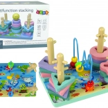 Cuburi din lemn Lumea marină Educațional bile