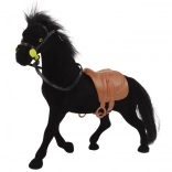 Figurină catifea cal negru Fermă