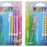 Lumânare de petrecere cifra 1 cu 4 lumânări