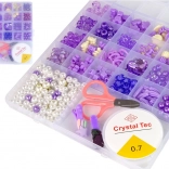 Set de mărgele pentru confecționarea bijuteriilor agrafe mov