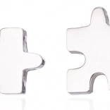 Cercei din oțel inoxidabil în formă de puzzle din oțel chirurgical 316L