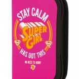 Penar școlar Super Girl stay calm – cu un singur etaj, fără conținut