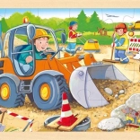 Puzzle din lemn Goki Şantier 24 piese