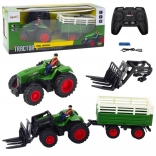 Tractor RC cu remorcă și furci 2.4 GHz