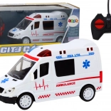 Ambulanță RC cu telecomandă Lumini Sunete Albă