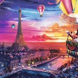 Puzzle TREFL Mickea și Minnie la Paris 1000 piese