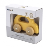 Mașină din lemn de împins VIGA PolarB galbenă