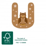 Literă din lemn U mic picior