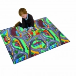 Covor de joacă cu hartă rutieră 95 x 200 cm