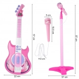 chitară pentru copii cu microfon pe stativ