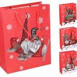 Pungă cadou de Crăciun, mare, 30 × 42 × 12 cm