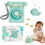 Telefon retro din lemn pentru copii CLASSIC WORLD