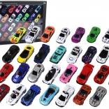 Set de Modele de Mașinuțe din Aliaj Aluminiu în Cutie 30 de Bucăți Mașini Sportive de Poliție