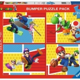 Puzzle 4×100 piese Super Mario