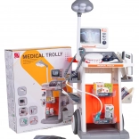 mega cărucior medical și stomatologic pentru copii cu accesorii și efecte luminoase și sonore