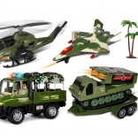 Mașină militară de convoi cu remorcă și soldat 63 cm