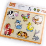 Puzzle din lemn Ferma de animale Viga