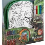 Rucsac de colorat cu dinozaur