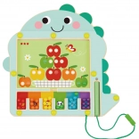 Joc magnetic sortare culori cu dinozaur