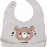 Baveta de silicon Ursuleț gri