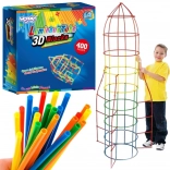 set de construcție cu paie luminoase 400 buc woopie